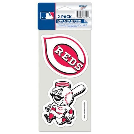 Cincinnati Reds Set Of 2 Die Cut Decals, 2PK